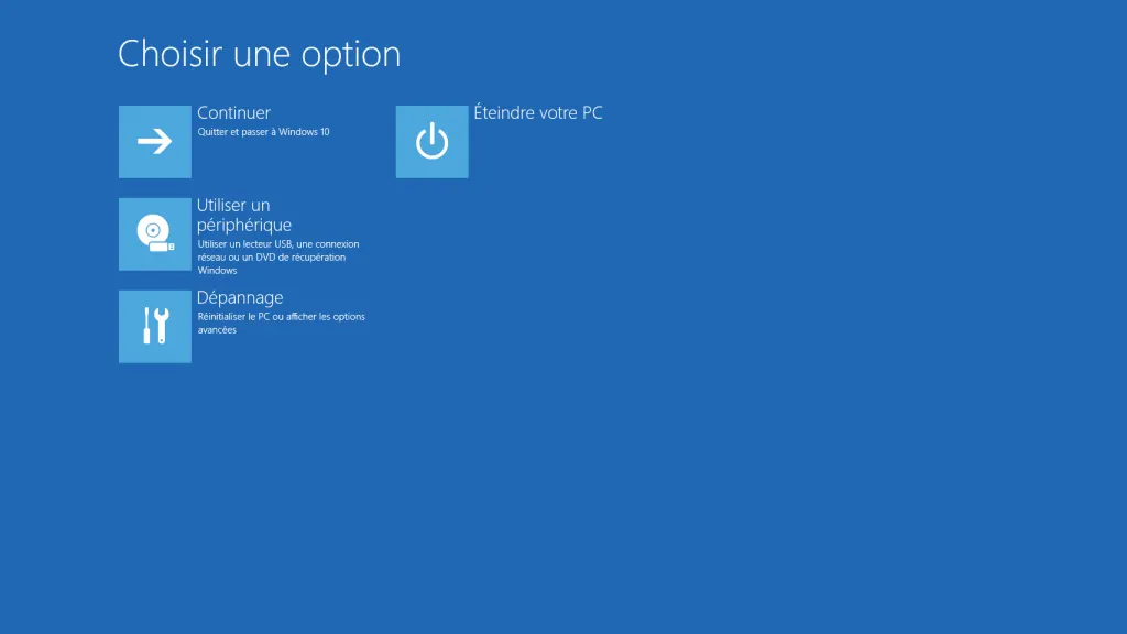 Démarrer en mode en échec – Windows 10 – Rue de l’info