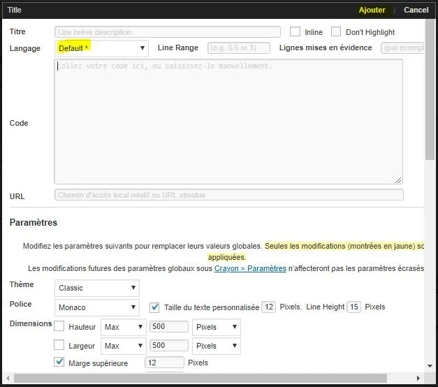 extension crayon syntax highlighter