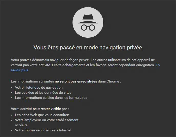 Naviguer en privée sur Chrome – Rue de l’info