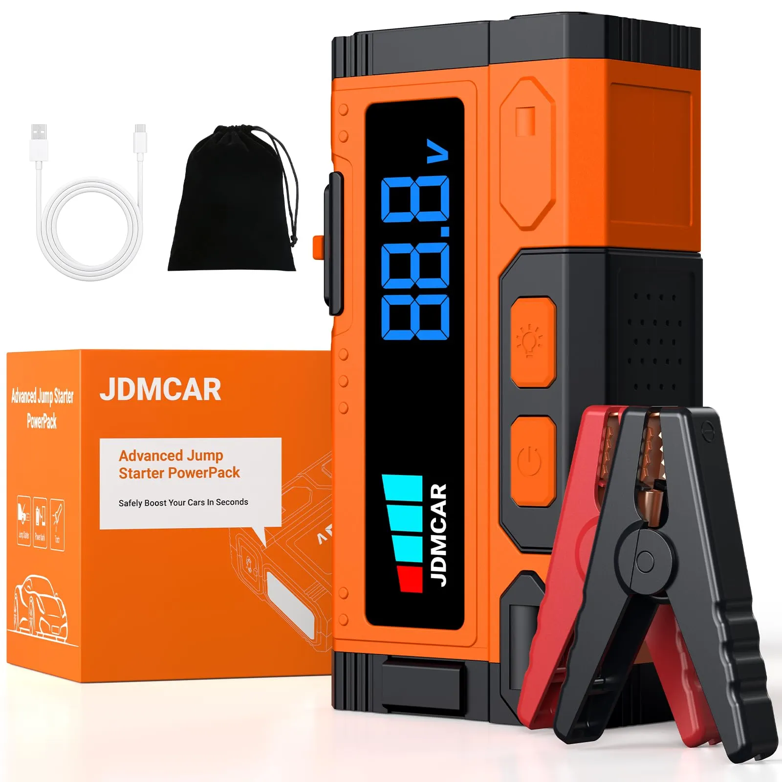 JDMCAR Booster Batterie Voiture 10000A : l’appoint 12V à 45,99 €