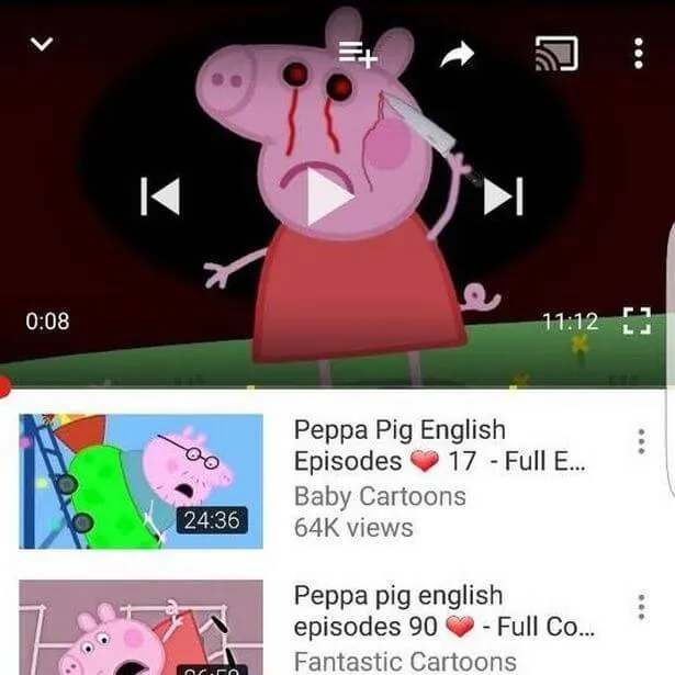 Peppa pig – défi momo