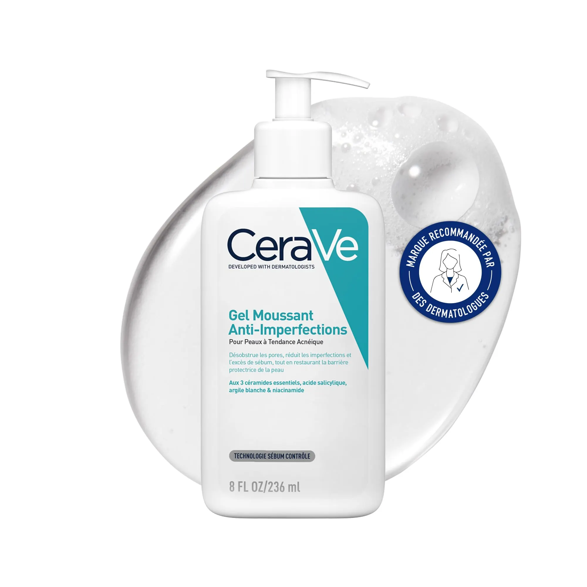 CeraVe Gel Moussant Anti-Imperfections : le nettoyant doux qui purifie sans agresser