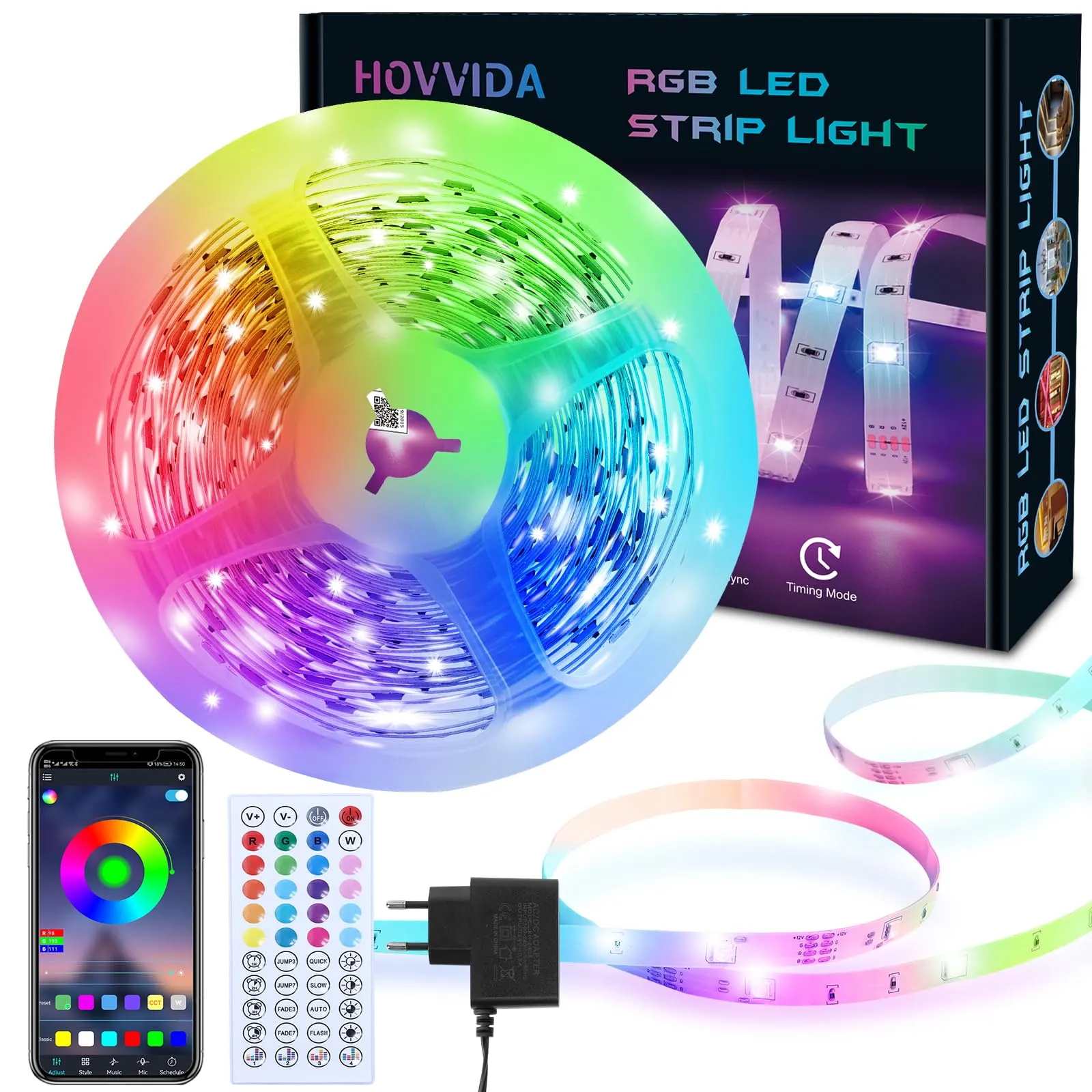 HOVVIDA LED Strip 5m : 150 LED pour une ambiance magique à 10,99€
