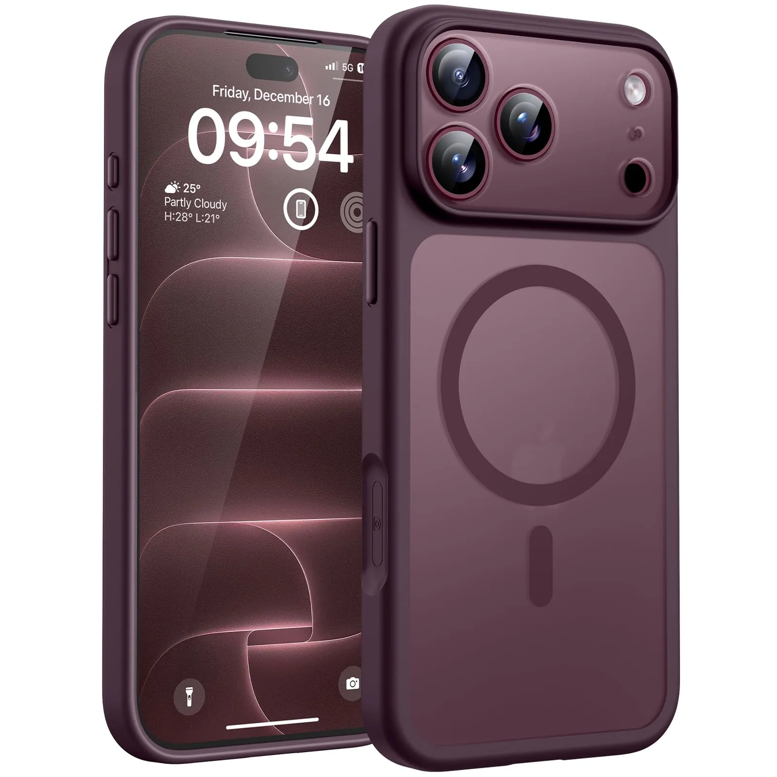 TOCOL Coque iPhone 18 Pro Bordeaux : MagSafe et élégance à 17,99 €