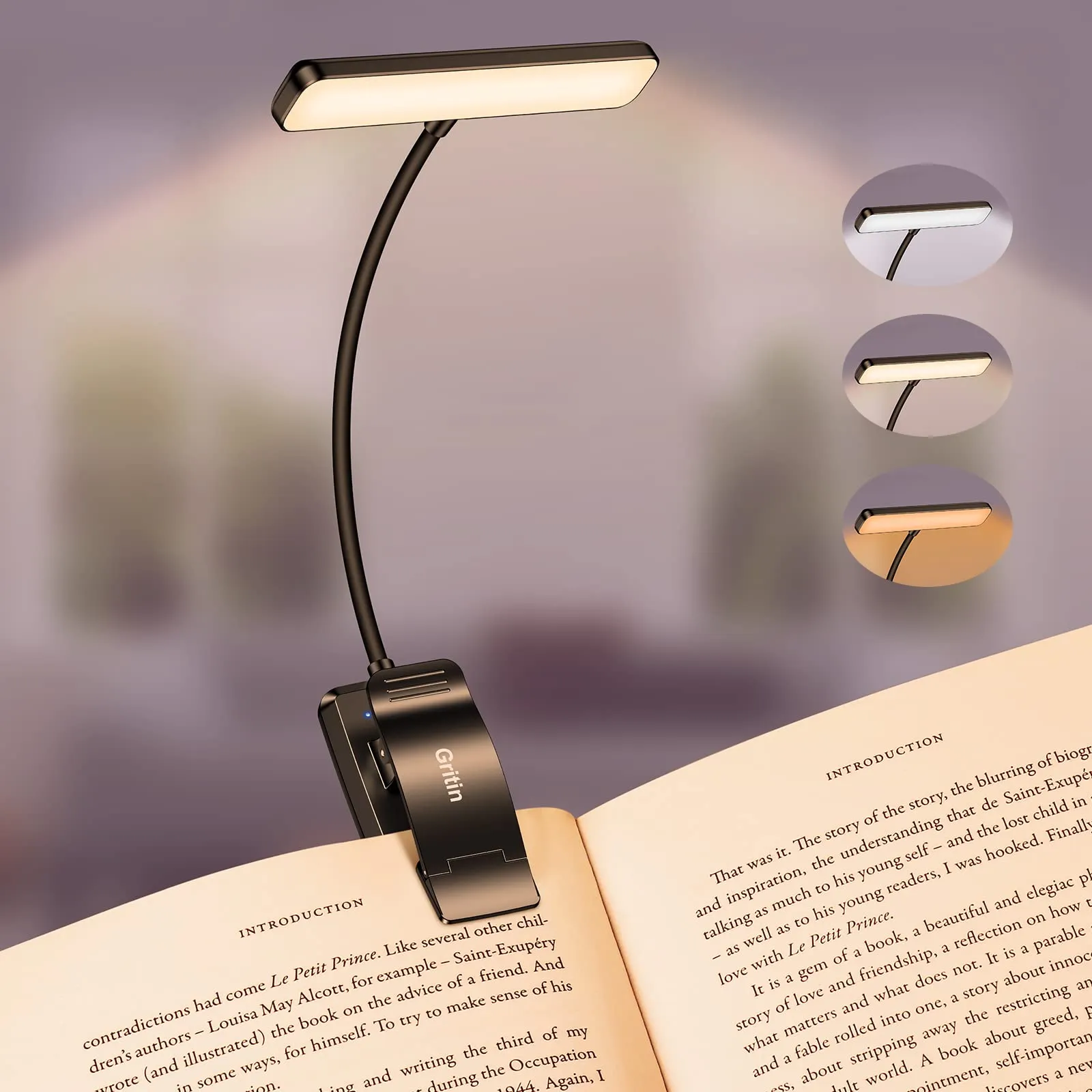 Lampe de Lecture Gritin 19 LED : Votre Alliée Confort pour Lire Partout