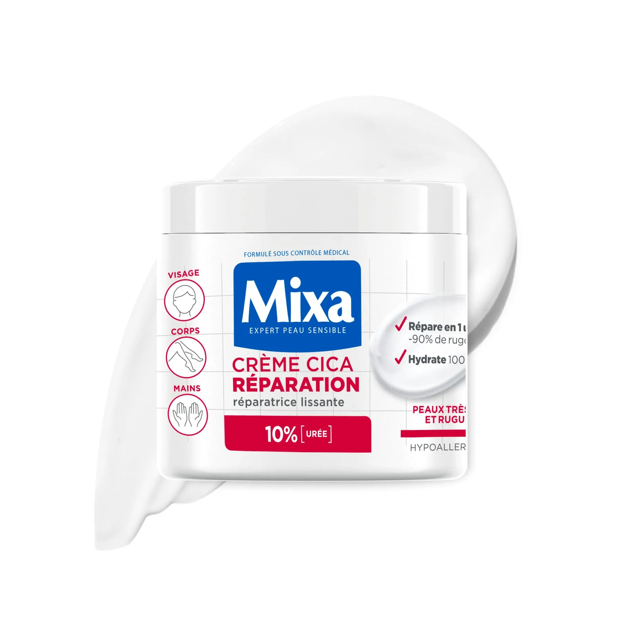 Mixa Cica Repair : la crème 400 ml pour les peaux très sèches et rugueuses, à 5,09 €