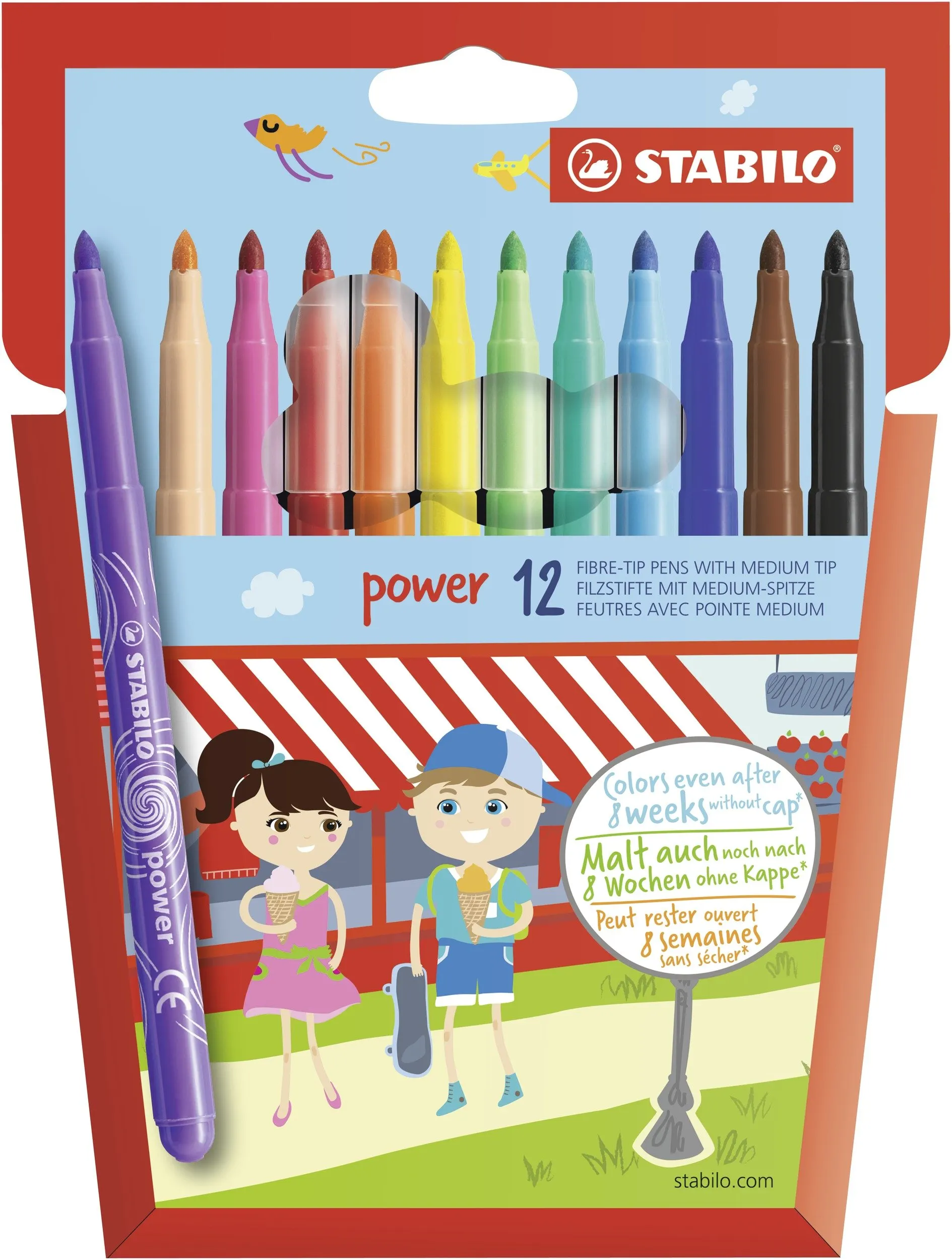 STABILO Power : 12 feutres à pointe moyenne pour 2,99 € seulement