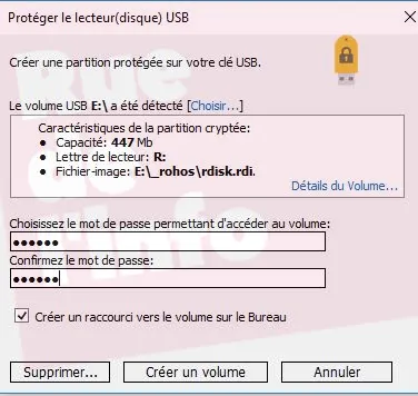 mettre un mot de passe sur une clé usb