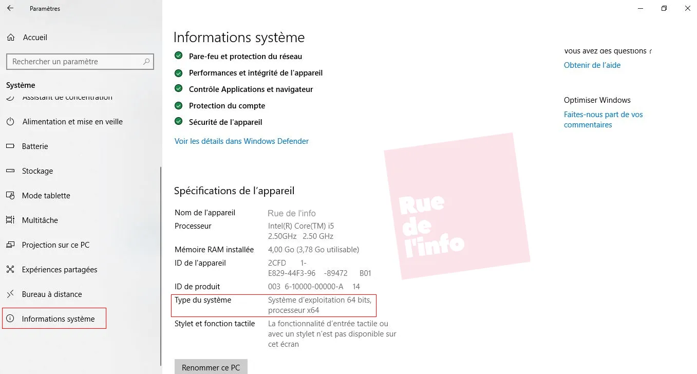 Informations systeme – Rue de l’info