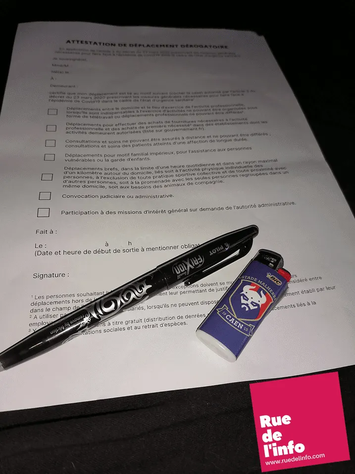 Attestation de déplacement dérogatoire réutilisable