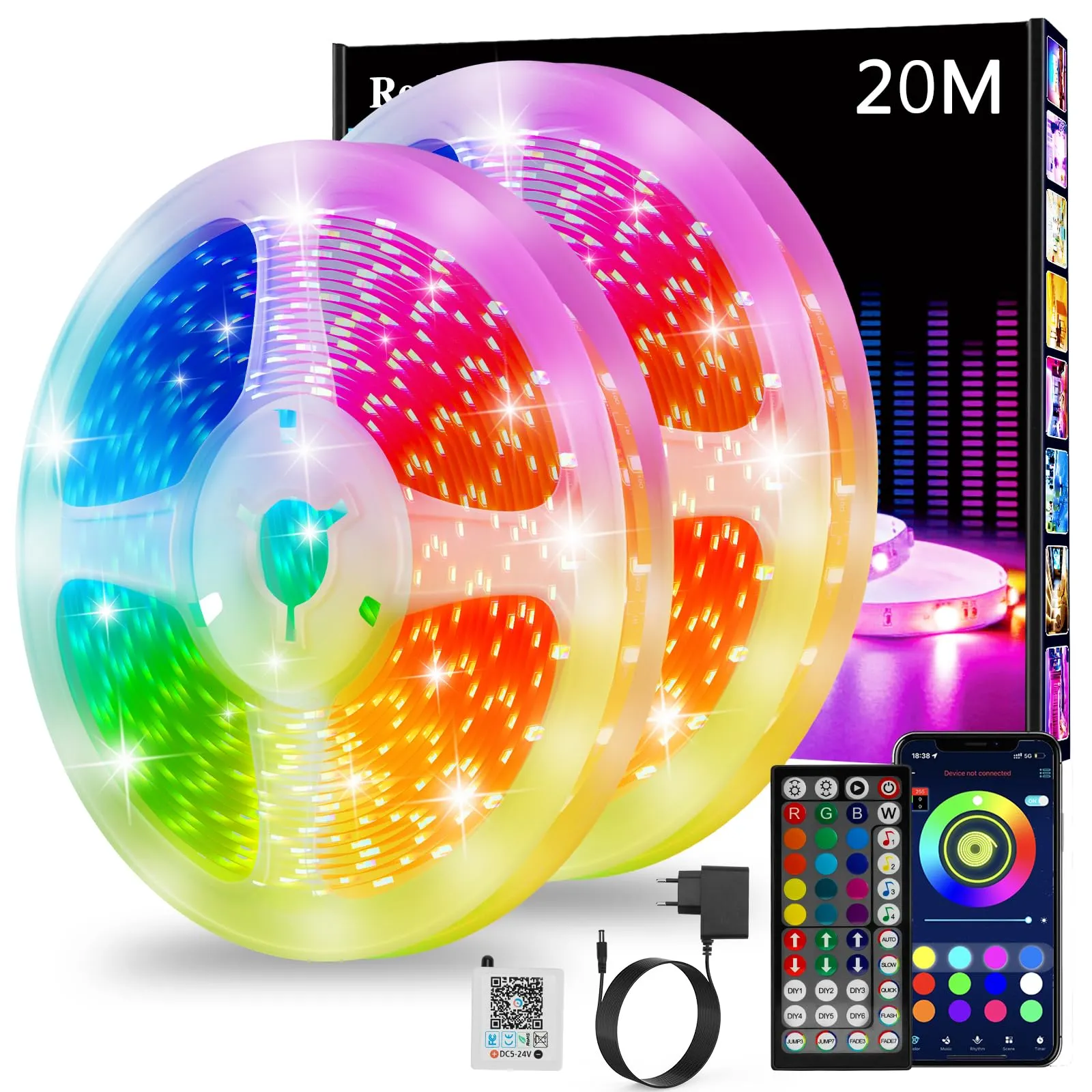 Ruban LED 20m RGB : transformez votre chambre en espace gaming pour 12,85€