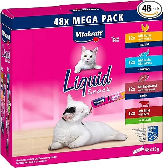 VITAKRAFT Liquid Snack : Le Mega Pack Crémeux qui Rend Votre Chat Fou de Joie