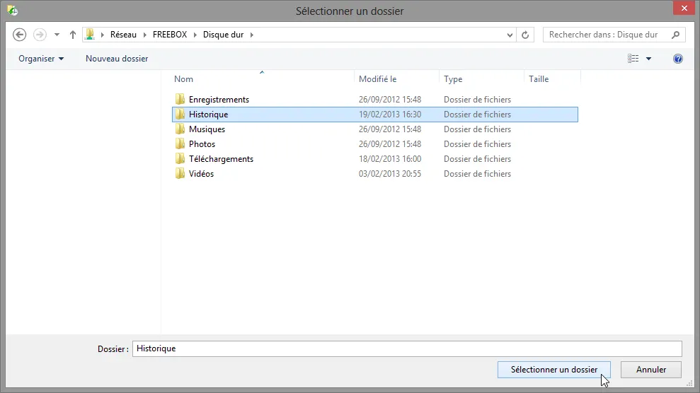 activation historique des fichiers Windows