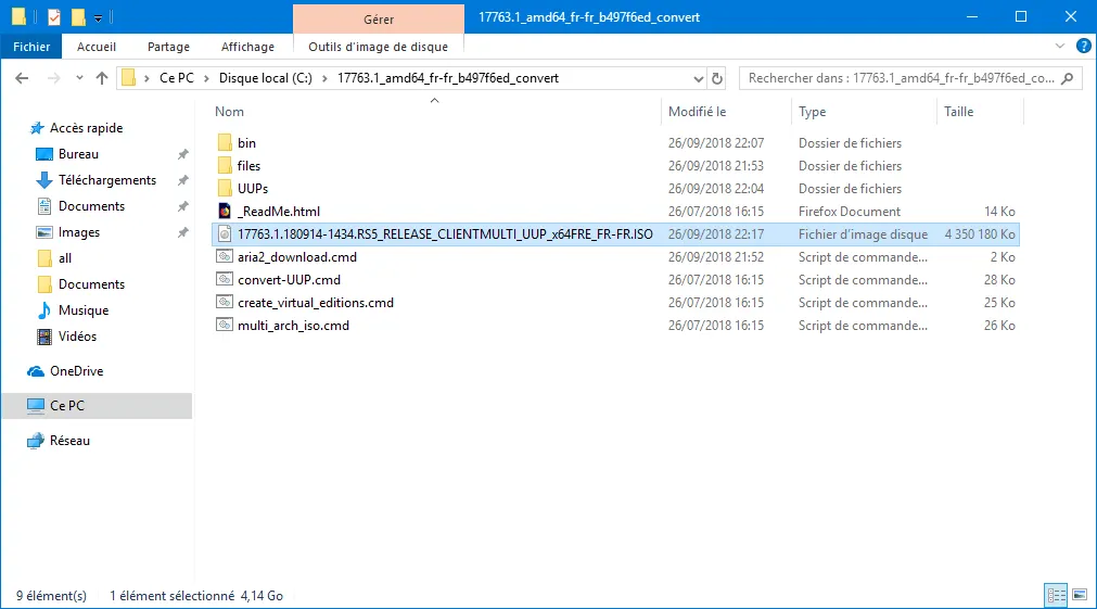 Téléchargement Windows 10 October 2018