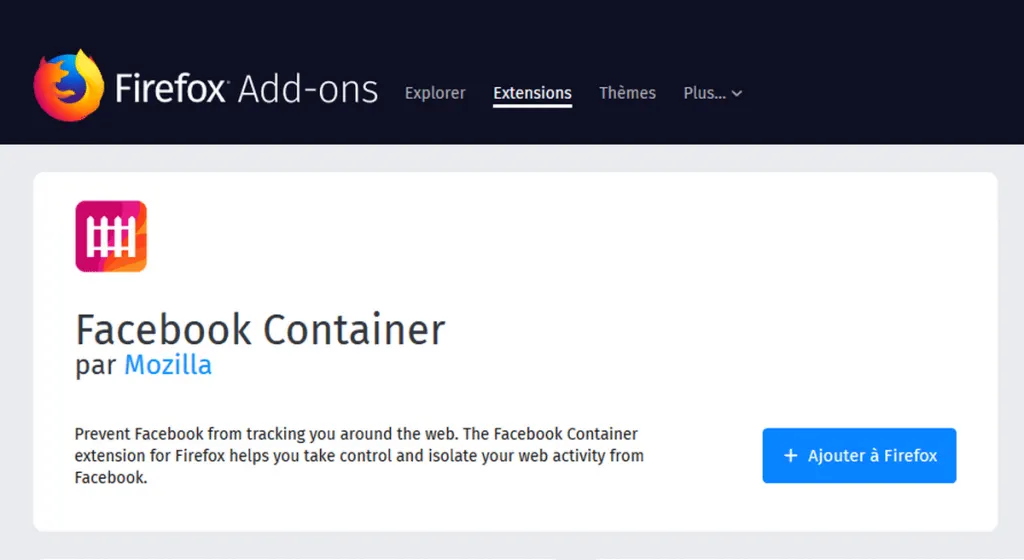 Firefox : Mozilla sort une extension qui empêche Facebook de vous espionner.