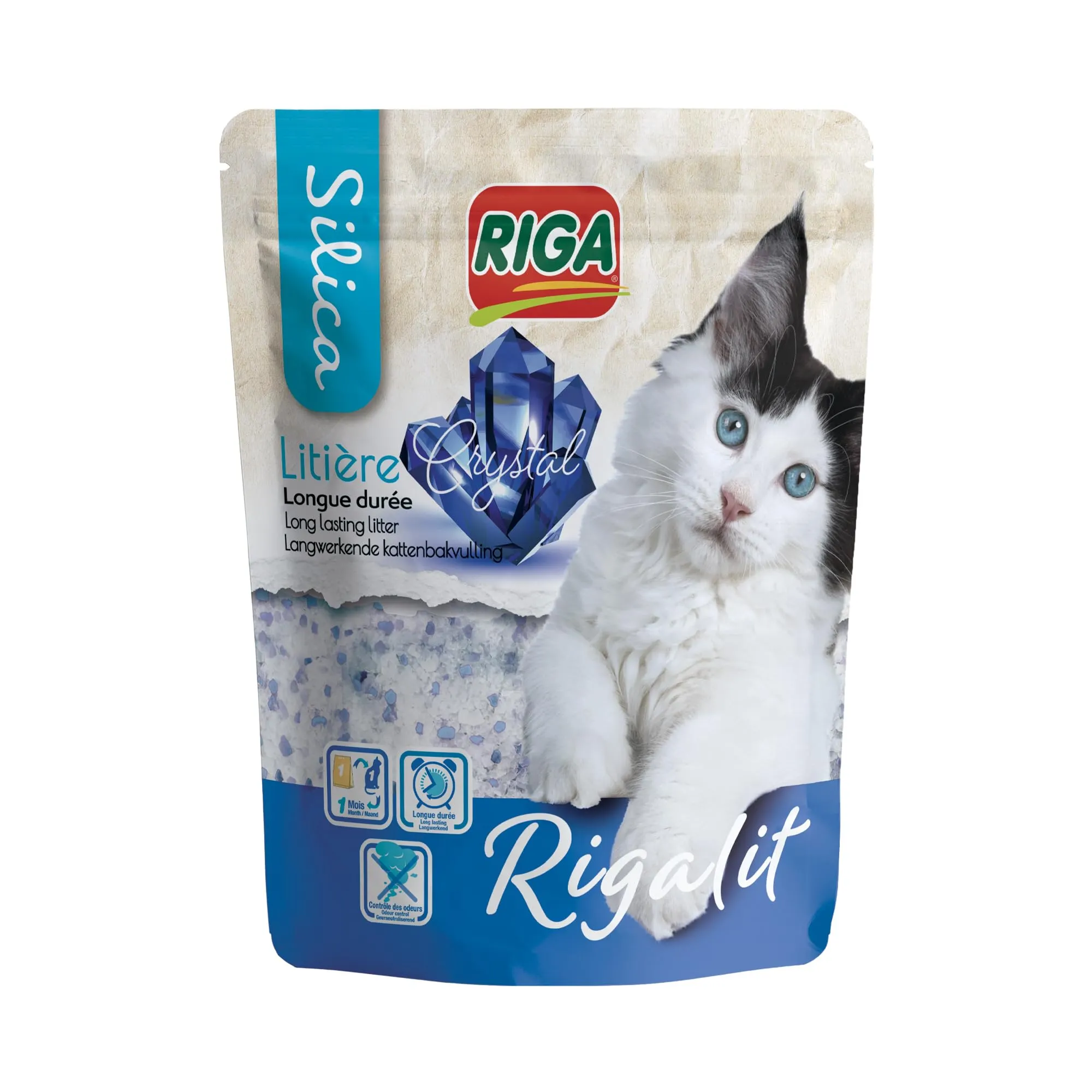 Rigalit Crystal : la litière en gel de silice qui absorbe les odeurs