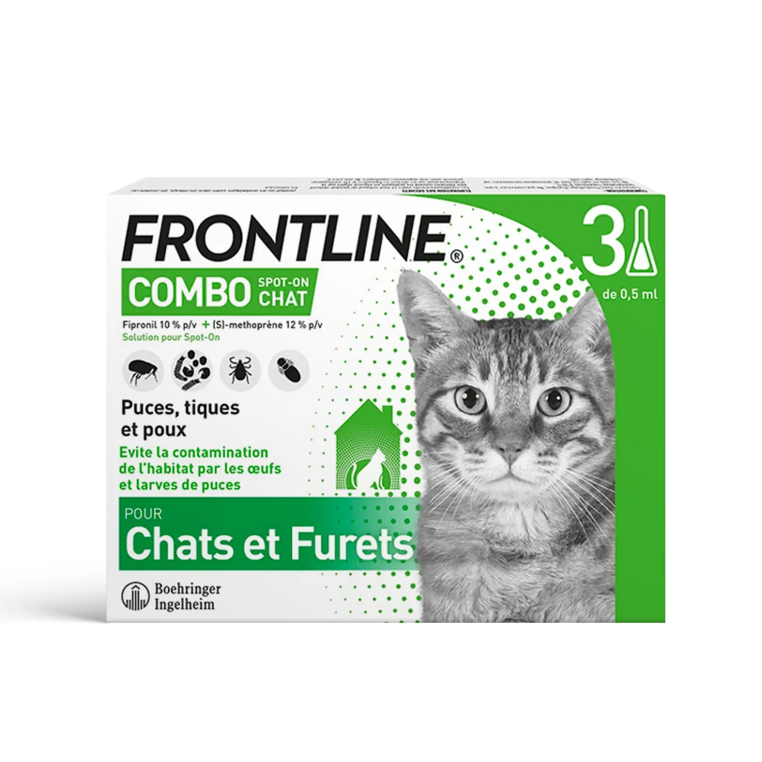 Protégez votre chat avec FRONTLINE Cat Combo : l'anti-parasitaire complet qui fait la différence