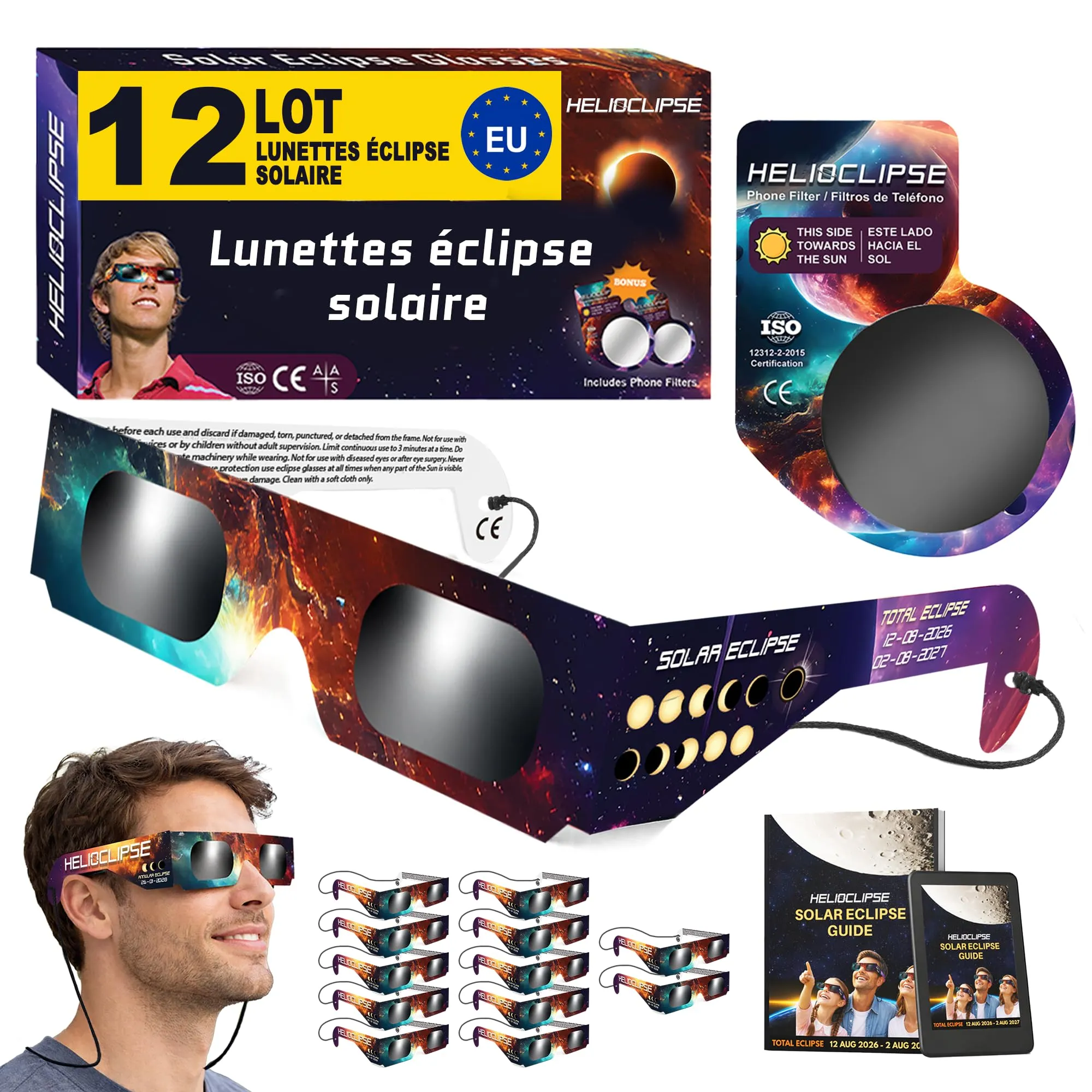 Helioclipse : les lunettes certifiées ISO pour admirer l'éclipse solaire de 2026 en toute sécurité