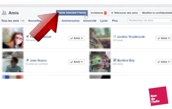 suppression amis facebook friends Xterminator – rue de l’info