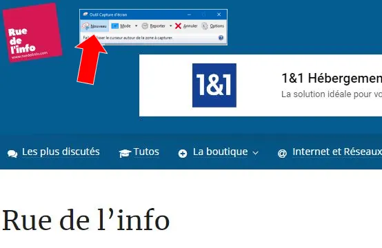 Faire une capture d’écran -rue de l’info