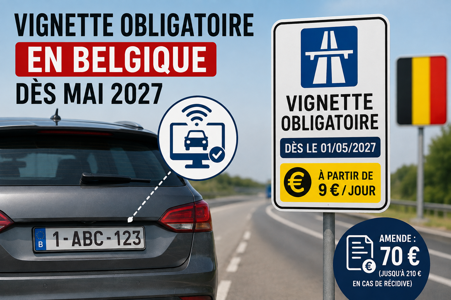 Vignette obligatoire en Belgique dès 2027 : ce qui attend les automobilistes français