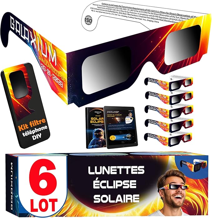 Éclipse solaire 2026 : ne manquez pas le spectacle avec les lunettes certifiées Galaxium dès 7,95 €