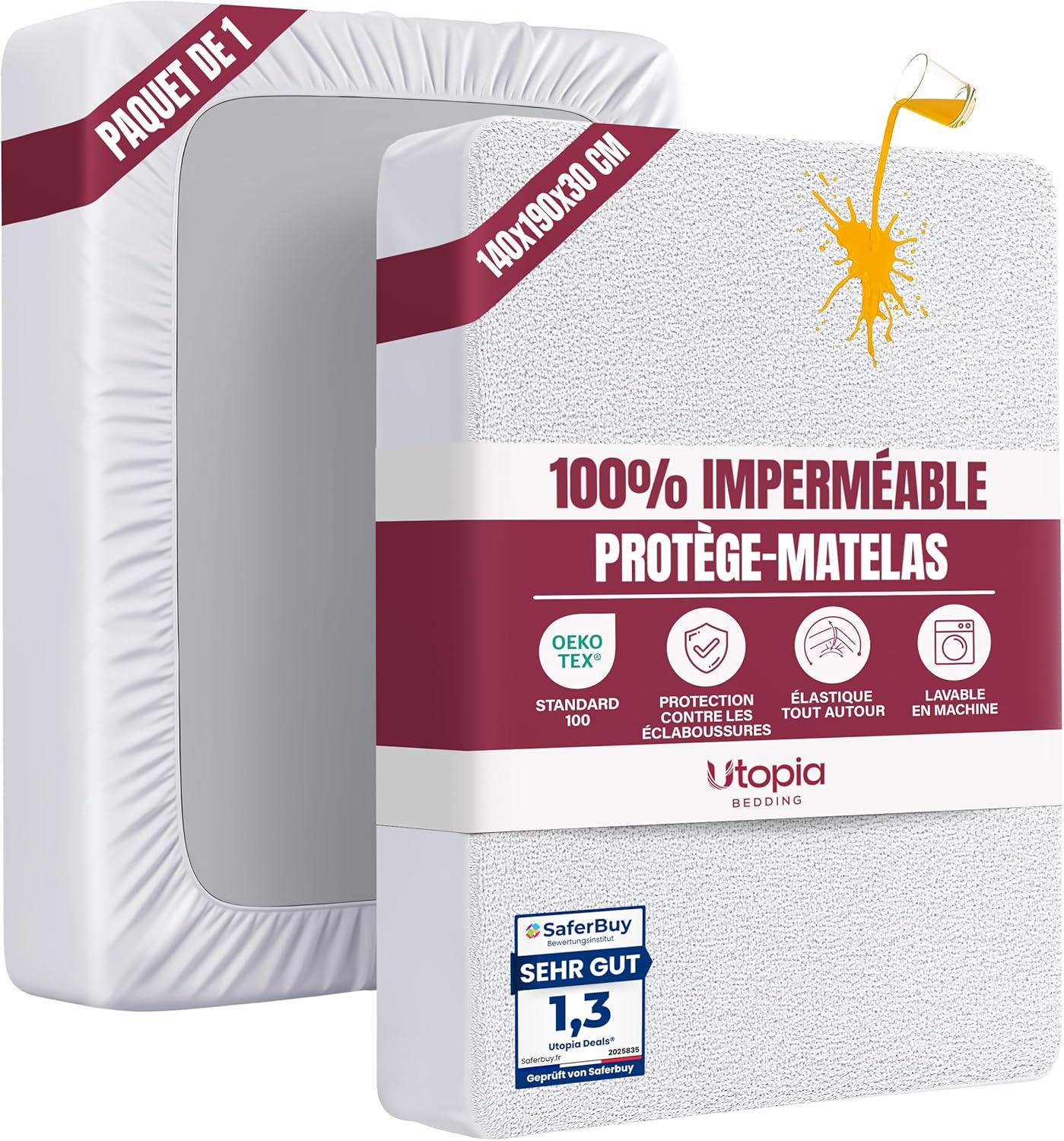 Protégez votre matelas avec l’alèse imperméable Utopia Bedding à prix doux